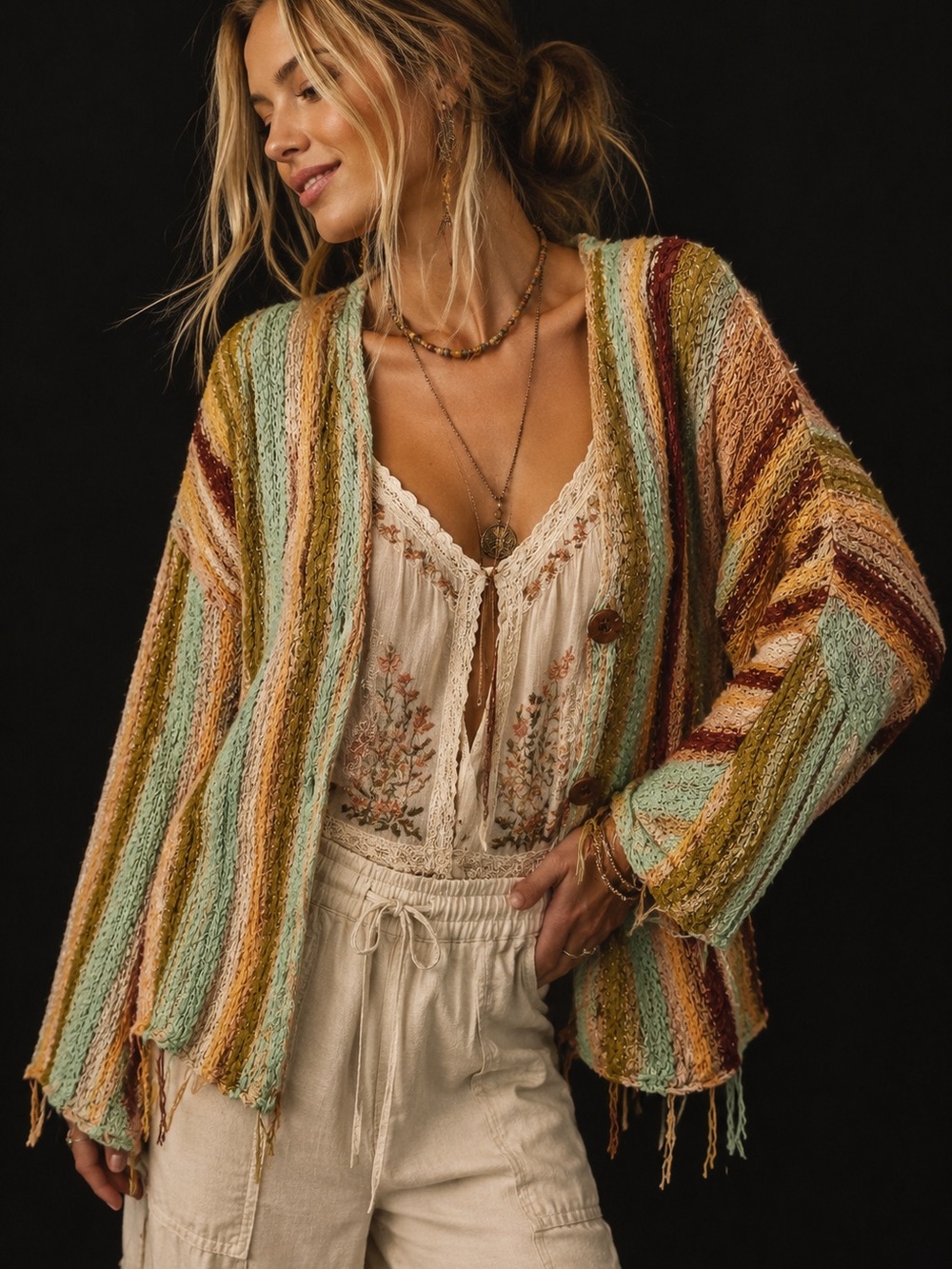 Free People Baja Cardi  XS
